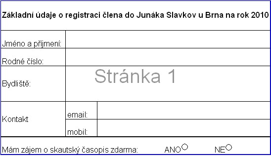 Registrační